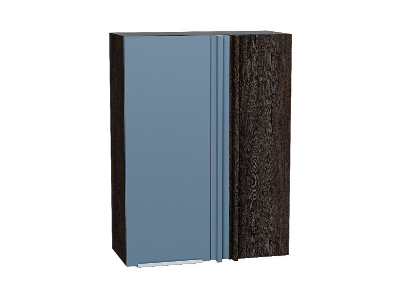 920*690* Шкаф верхний прямой угловой Фьюжн Silky Blue Graphite