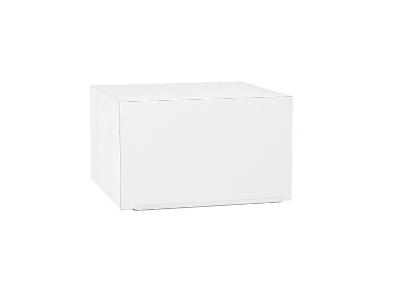 358*600* Шкаф верхний горизонтальный глубокий Фьюжн Silky White Белый