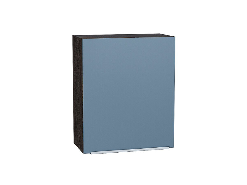 716*600* Шкаф верхний с 1-ой дверцей Фьюжн Silky Blue Graphite